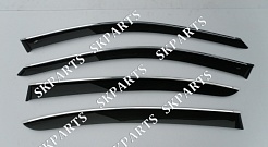Ветровики (Дефлекторы окон) черные с хромированным молдингом Sd G11 2015 B24415CR BMW 7 