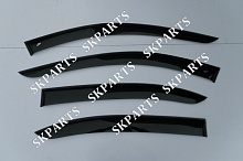 Ветровики (Дефлекторы окон) черные W221 2005-2013 ME33605 Mercedes Benz S-klasse Long