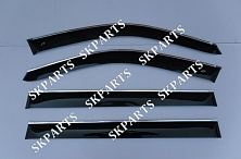 Ветровики (Дефлекторы окон) черные с хромированным молдингом 2016 ME35716CR Mercedes Benz GLS-klasse